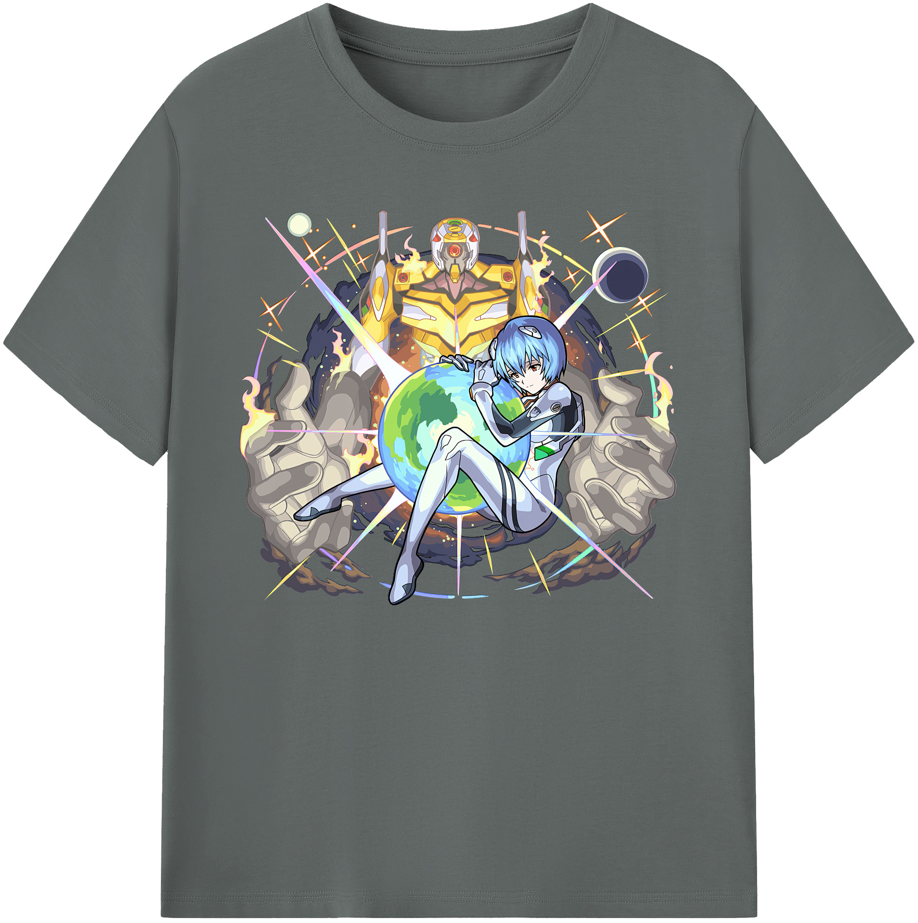 （画像用） EVA 新世紀エヴァンゲリオン 綿100％ メンズ半袖Tシャツ｜肌触りやわらか＆通気性